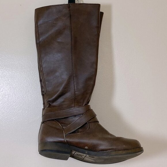 Just Fab Brown Apollina Knee High Boots 5.5 - Picture 6 of 10